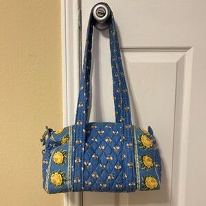 Rare Vintage Classic Vera Bradley 100 bag/mini duffel purse in Bees and Roses